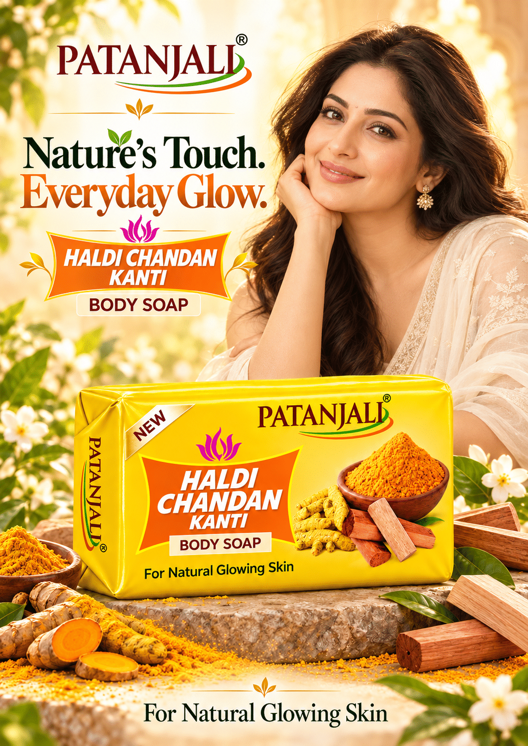 Patanjali Haldi Chandan Kanti Body Soap 400 GM ( 100 gm X 4 Pcs) - Image 3